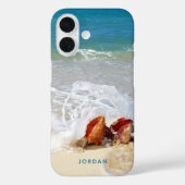 Kuststrand Shells Seashore Foto Naam Case-Mate iPhone Case (Achterkant)