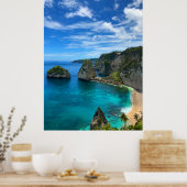 Kuststrand van Tropisch eiland Paradise Poster (Keuken)