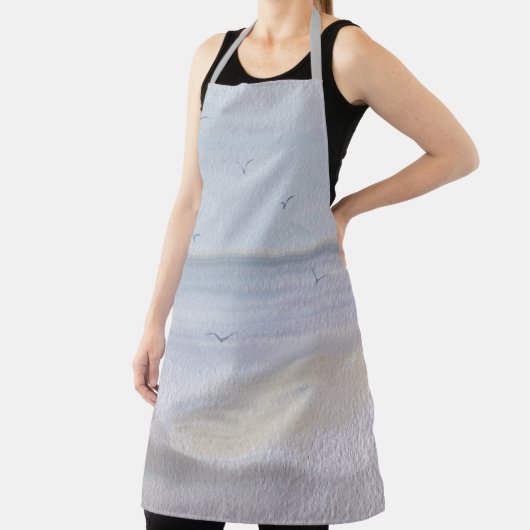 Kuststrand Waterverf grote Schort (Insitu)