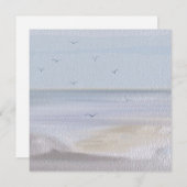 Kuststrand Waterverf Holiday Kaart (Voorkant / Achterkant)