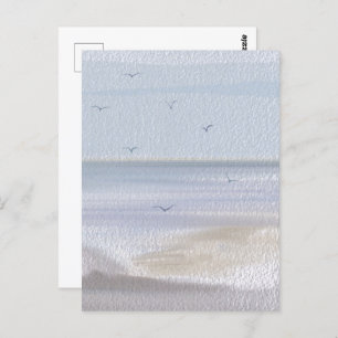Kuststrand Waterverf kust Briefkaart