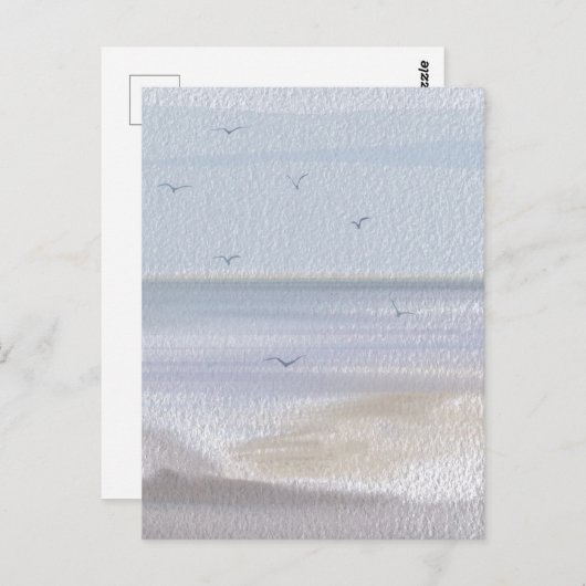 Kuststrand Waterverf kust Briefkaart (Voorkant / Achterkant)