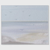 Kuststrand Waterverf kust Cadeaupapier (Vlak)