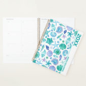 Kuststrand Waterverf Zeeschelpen en zeesterren Planner (Display)