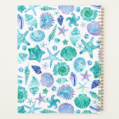 Kuststrand Waterverf Zeeschelpen en zeesterren Planner (Achterkant)