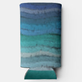 Kuststrand zoute golven op zwart (Achterkant)