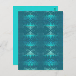 Kuststrand Zoute Turquoise Golf Abstract ontwerp Briefkaart