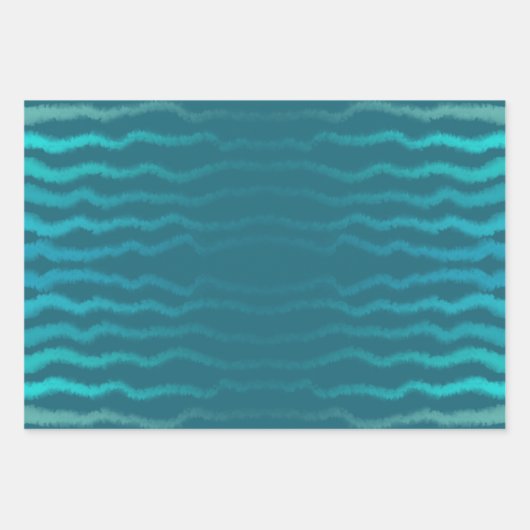 Kuststrand Zoute Turquoise Golf Abstract ontwerp Inpakpapier Vel (Voorkant 2)
