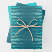 Kuststrand Zoute Turquoise Golf Abstract ontwerp Inpakpapier Vel (In situ)
