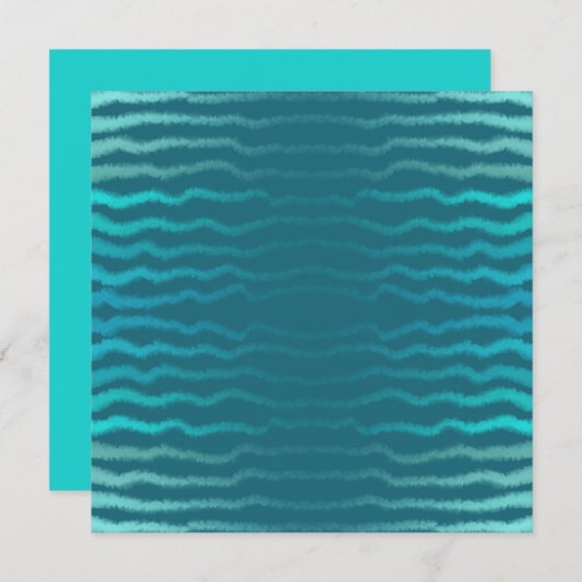 Kuststrand Zoute Turquoise Golf Abstract ontwerp Kaart (Voorkant / Achterkant)
