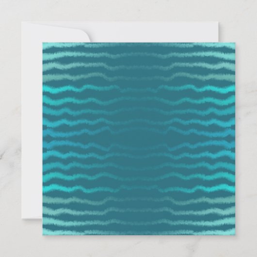 Kuststrand Zoute Turquoise Golf Abstract ontwerp Kaart (Voorkant)
