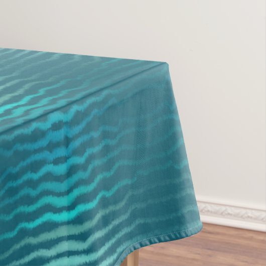Kuststrand Zoute Turquoise Golf Abstract ontwerp Tafelkleed (Voorbeeld)