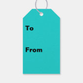 Kuststrand Zoute Turquoise golven Abstracte kunst Cadeaulabel (Achterkant)