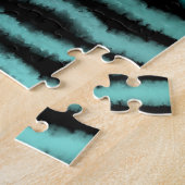 Kuststrand Zoute Turquoise golven Abstracte kunst Legpuzzel (Zijkant)