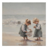 Kuststrand zusters landschap perfect poster (Voorkant)