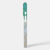 Kuststrandgolven op zandmonogram Case-Mate iPhone case (Achterkant / Links)