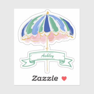 Kuststrandparasol vrijgezellenfeest Persoonlijk Sticker
