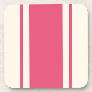 Kuststreep coaster - framboos & crème bier onderzetter