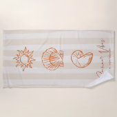 kuststrepen | Dolce Vita Summer Vibes Monogram Strandlaken (Voorkant)