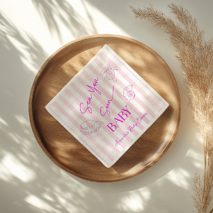 Kuststrepen Meisje Zee Je Baby Shower Decoratie Servet