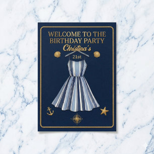 Kuststrepen Viering Verjaardags poster