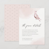 KUSTTE BLUSH WATERVERF BUTTERFLY WEDDING DETAILS INFORMATIEKAARTJE (Voorkant / Achterkant)