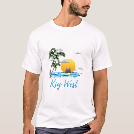 Kusttoets West Sailing Sunset T-shirt (Voorkant)