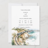 Kusttrein houdt Ocean Uitzicht bruiloft bij Kaart (Voorkant)