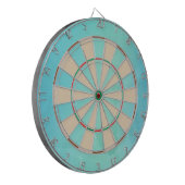 Kustturquoise Waterverf Dartbord (Voorkant Links)