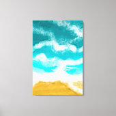 Kustturquoise Waves Seaside Ocean Canvas Afdruk (Voorkant)