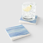 Kustuitzettingsgolf Waterverf Onderzetter (Zijkant)