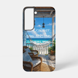 Kustveranda met Hangmat en Turquoise Zee Samsung Galaxy Hoesje