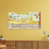 Kustverdediging van de Tokio Bay of Japan Map Canvas Afdruk (Insitu (Woonkamer))