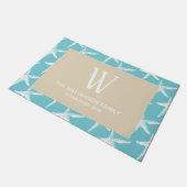 Kustvis en familienaam deurmat (Schuin)