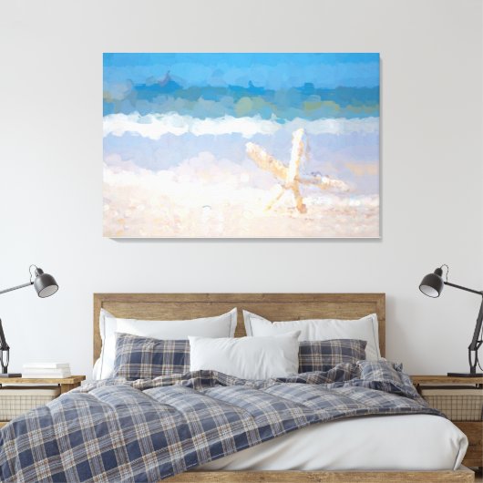 Kustvis in Abstracte boetskunst Canvas Afdruk (Insitu (Slaapkamer))