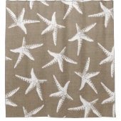 Kustvis, witte staarvis en zwarte braad douchegordijn (Voorkant)