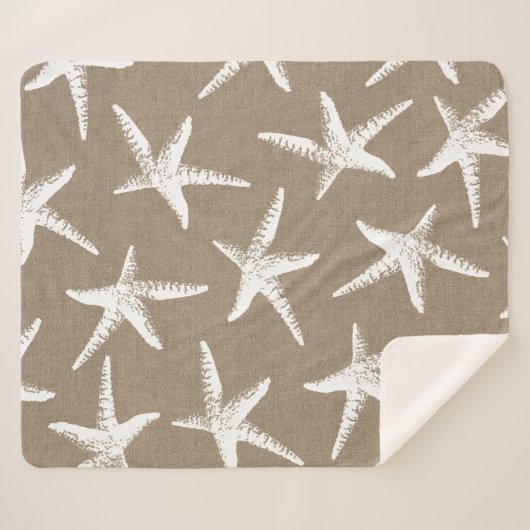 Kustvis, witte staarvis en zwarte braad sherpa deken (Voorkant (horizontaal))