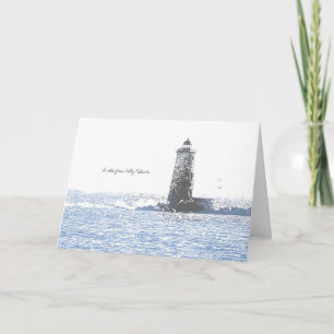 Kustvuurtoren en Atlantische Oceaan Nautisch Thema Kaart
