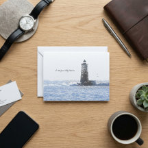 Kustvuurtoren en Atlantische Oceaan Nautisch Thema