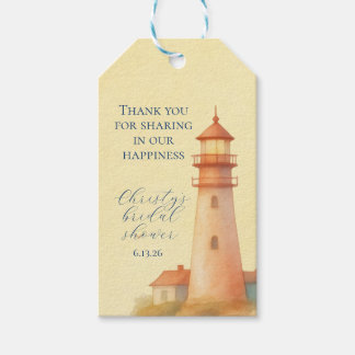 Kustvuurtoren Favor Tag Cadeaulabel