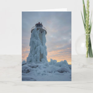 kustvuurtoren in de winter kaart