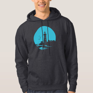 Kustvuurtoren Landschap Silhouet Hoodie