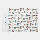 Kustvuurtorens met Kerstmis Theedoek (Horizontaal)