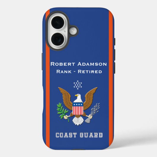 Kustwacht kleuren en Defensie Embleem personaliser Case-Mate iPhone Case (Achterkant)