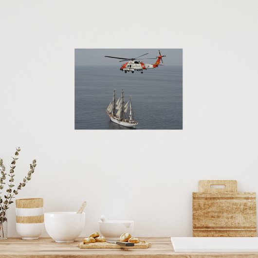 Kustwacht MH-60T Jayhawk & Cutter Eagle Poster (Keuken)