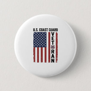 Kustwacht Veteraan Vlag Vintage Vector Ontwerp_1 Ronde Button 5,7 Cm
