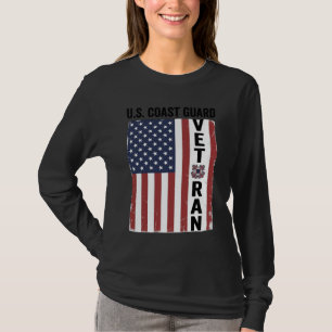 Kustwacht Veteraan Vlag Vintage Vector Ontwerp_1 T-shirt