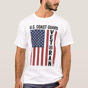 Kustwacht Veteraan Vlag Vintage Vector Ontwerp_1 T-shirt