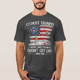 Kustwacht Veteran USCG American Flag Veterans D T-shirt
