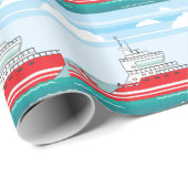 Kustwachtschip met helikopter cadeaupapier (Rol Hoek)